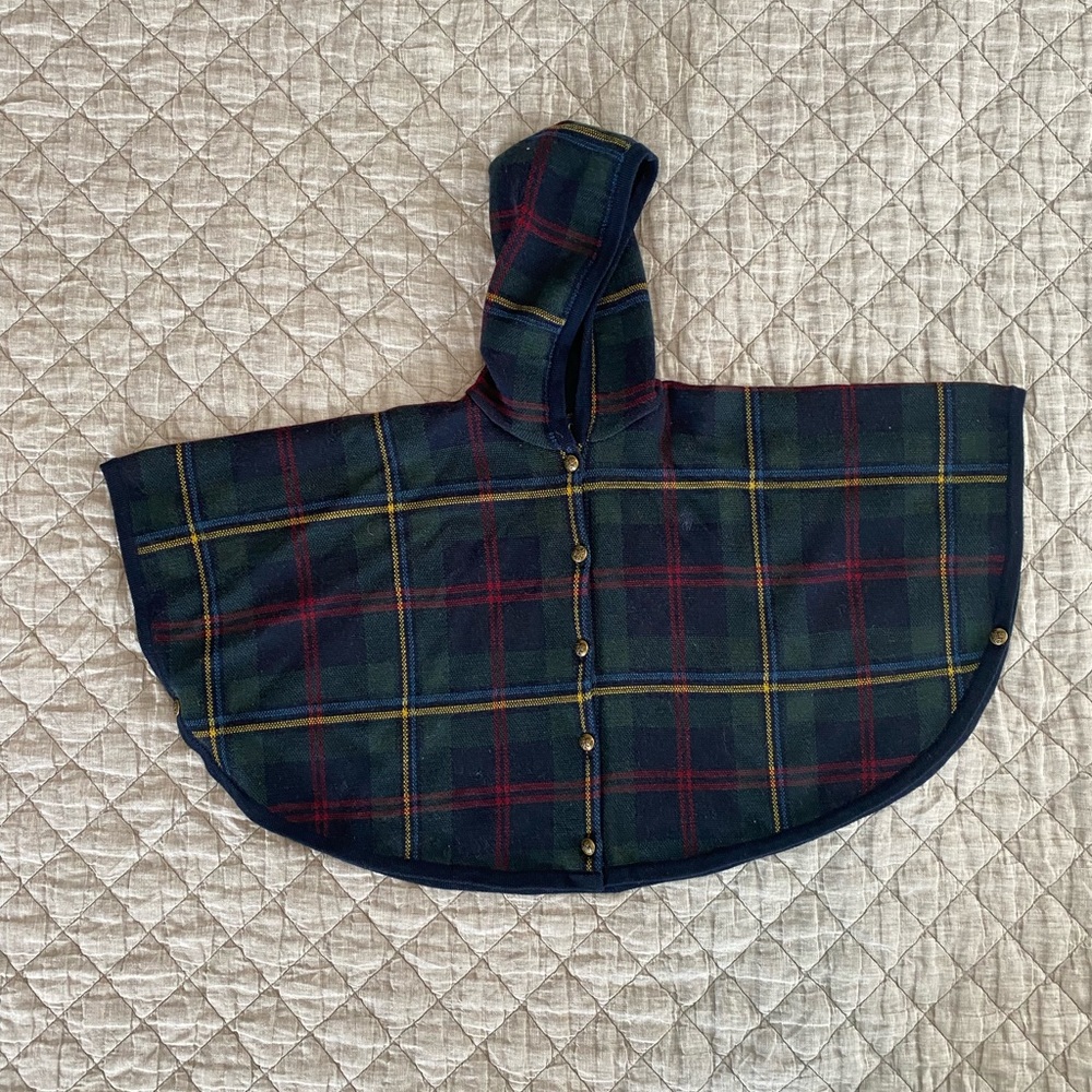 Girls Plaid Poncho by Ralph Lauren